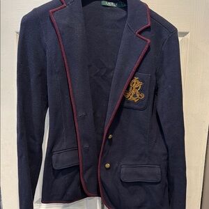 Lauren Navy Blazer with Red Trim